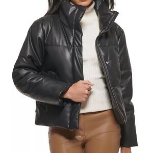 Levi’s Leather Puffer Jacket